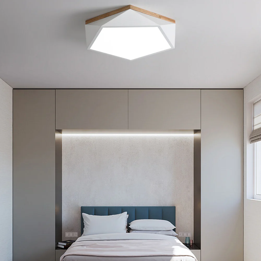 Stylish Modern Iron LED Ceiling Light For Bedroom - Image 3