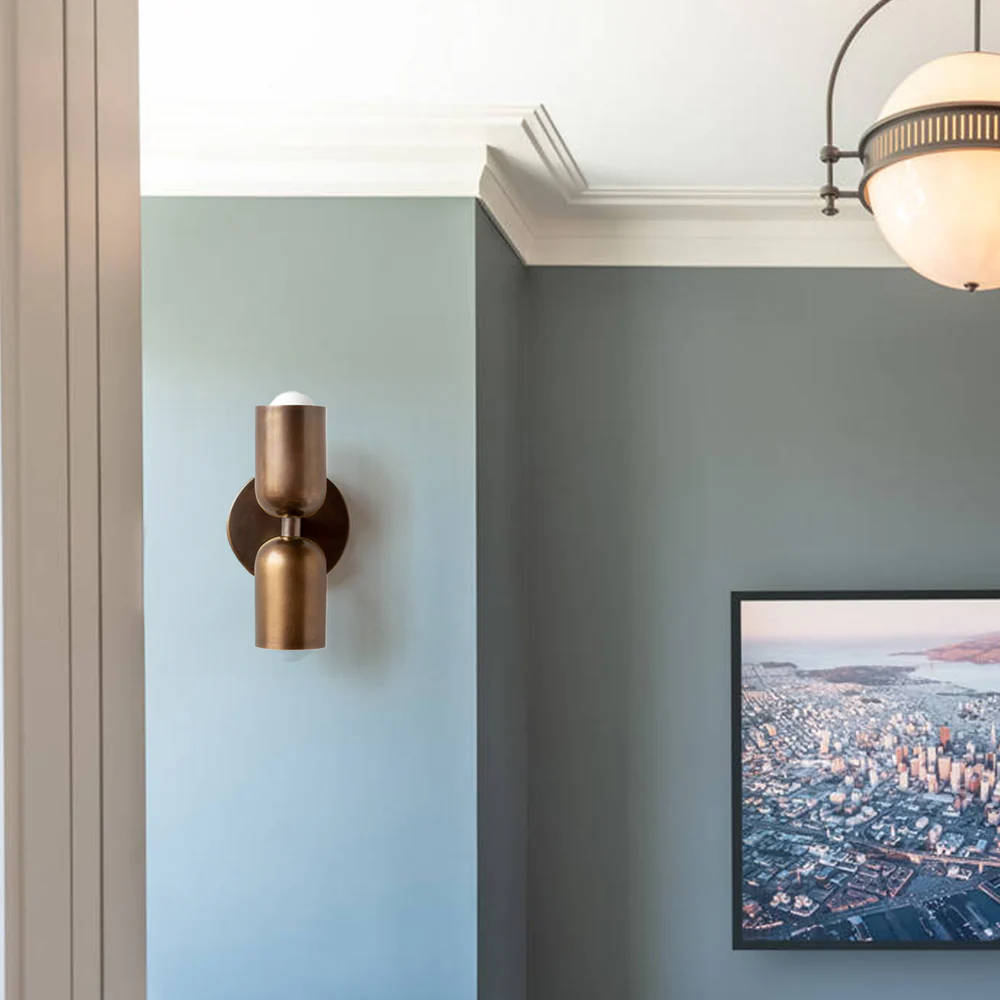 Stylish Short Double Head Retro Hallway Wall Lights - Image 6