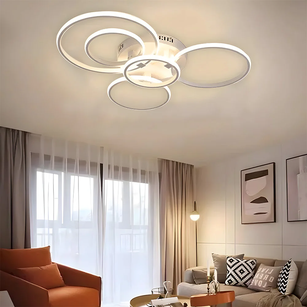 Unique Design Circle Rings Metal LED Ceiling Light - Image 13