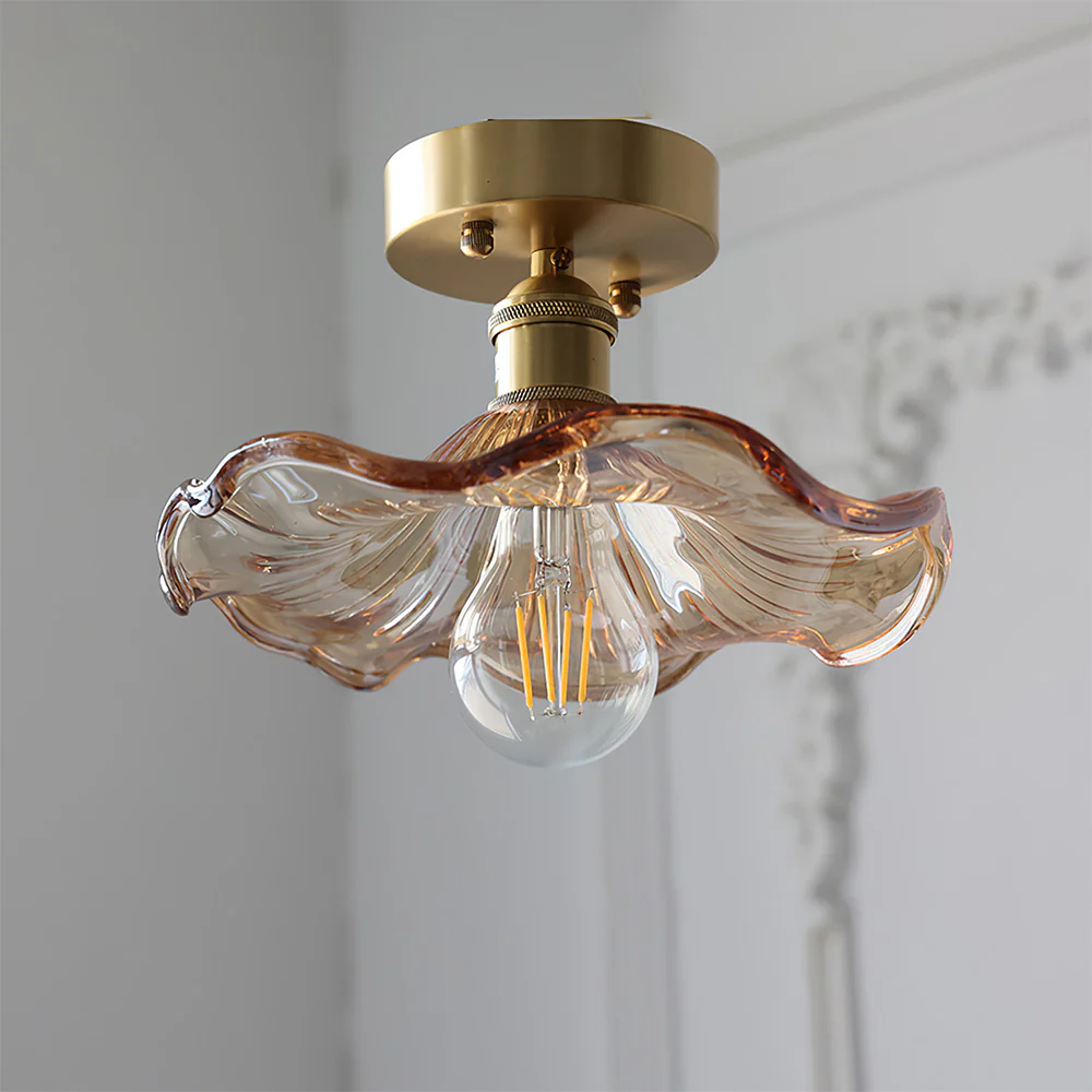 Vintage Flowers Glass Kitchen Ceiling Lighting - Image 2