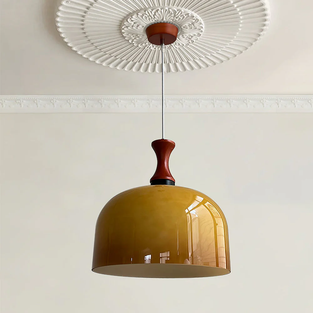 Vintage Round Glass Pendant Lights - Image 2
