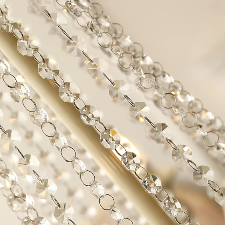 Vintage White Metal & Glass Luxury Chandelier Light - Image 29