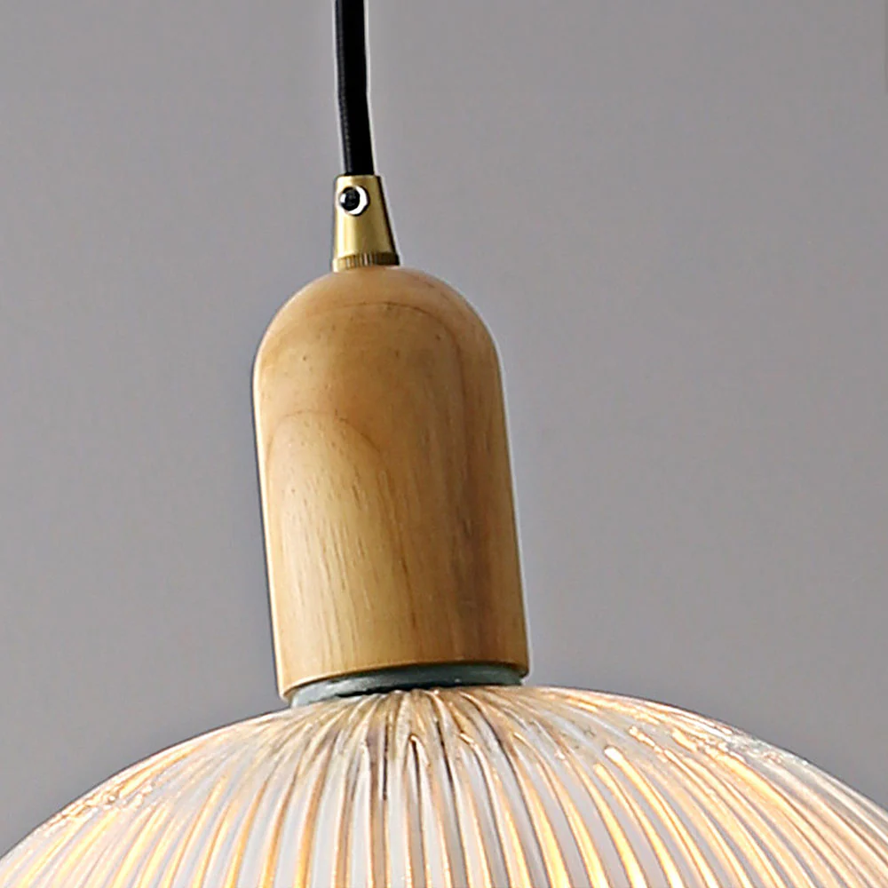 Wabi-Sabi Glass Bedroom Clear Pendant Lights - Image 12