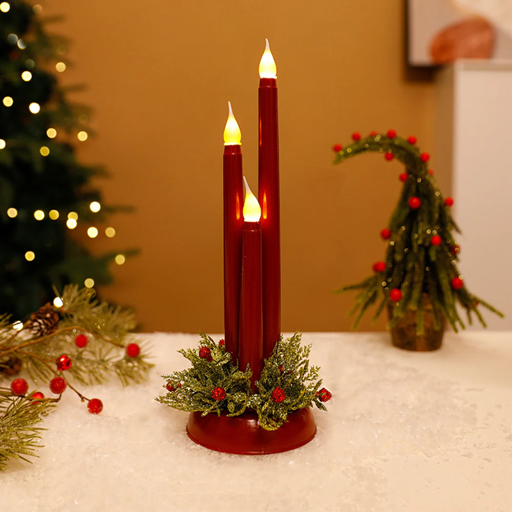 Warm Candlestick Plastic LED Christmas Lightings - Image 6
