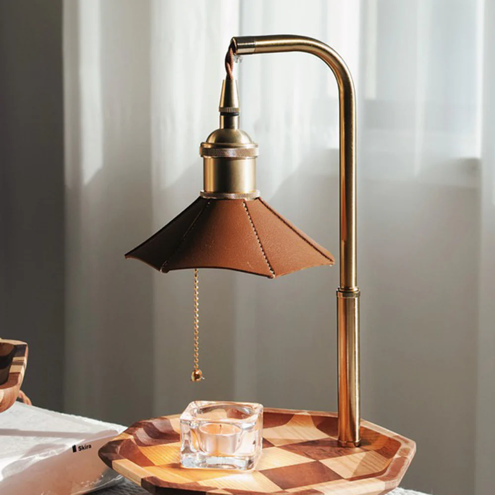 Wood Retro Table Lamp Aromatherapy Candle Table Lamp - Image 12