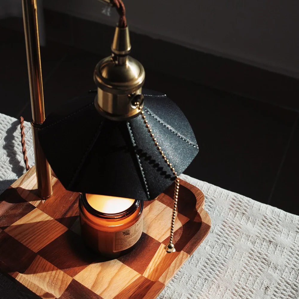 Wood Retro Table Lamp Aromatherapy Candle Table Lamp - Image 3