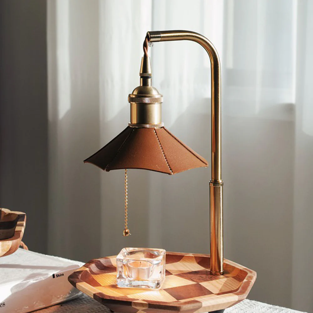 Wood Retro Table Lamp Aromatherapy Candle Table Lamp - Image 9